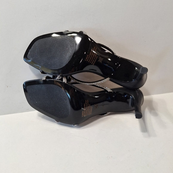 BCBGeneration Selma Rhinestone Embellished Dressy Bow Heel Sandals Size 8.5 - Picture 10 of 13